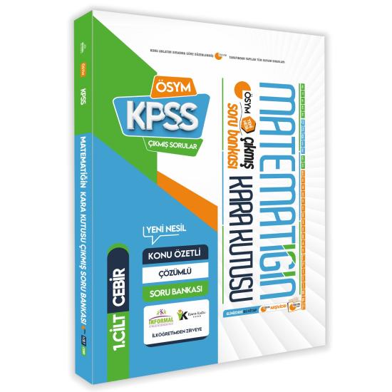 KPSS Ön Lisans/Ortaöğretim Matematik Kara Kutu 1.Cilt En Kapsamlı Çıkmış Soru Bankası D. Çözümlü