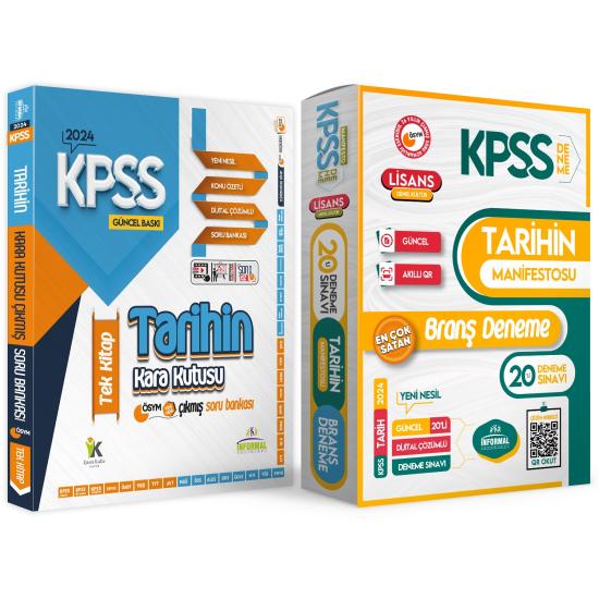 KPSS Tarihin Kara Kutusu TEK KİTAP-Manifesto Branş Denemesi Çözümlü Deneme ve Soru Bankası Seti