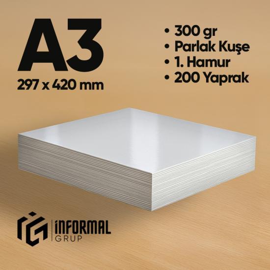 İnformal Fotokopi Kağıdı Premium Kalite A3 300 gr 200 Yaprak 1. Hamur