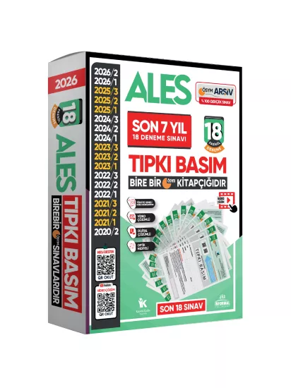 2026 ALES ÖSYM Tıpkı Basım Çıkmış Soru 18li Deneme Paketi Video/PDF Çözüm Türkiye Geneli