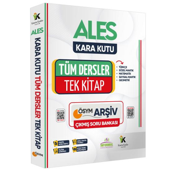 ALES TÜM DERSLER TEK KİTAP Kara Kutu ÖSYM Soru Havuzu Çıkmış Soru Bankası Dijital Çözümlü