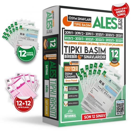 2024 ALES ÖSYM Tıpkı Basım Çıkmış Soru Kitapçıkları Türkiye Geneli D. Çözümlü 12li DENEME Paketi