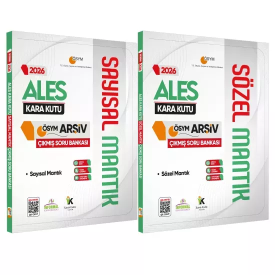 2026 ALES Kara Kutu Sayısal ve Sözel Mantık Set ÖSYM Çıkmış Soru Bankası Konu Özetli Dijital Çözümlü