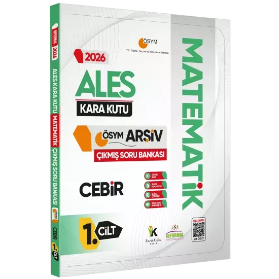 2026 ALES MATEMATİK Kara Kutusu 1.Cilt CEBİR ÖSYM Çıkmış Soru Bankası Konu Özetli Dijital Çözümlü