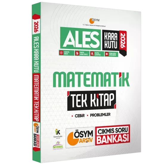 2026 ALES Kara Kutu Matematik TEK KİTAP ÖSYM Arşiv Çıkmış Soru Bankası Konu Özetli Dijital Çözümlü