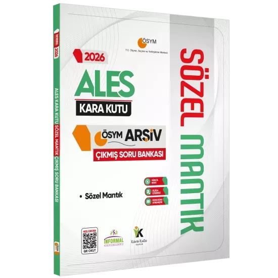 2026 ALES SÖZEL MANTIK Kara Kutu ÖSYM Çıkmış Soru Havuzu Bankası Konu Özetli Dijital Çözümlü