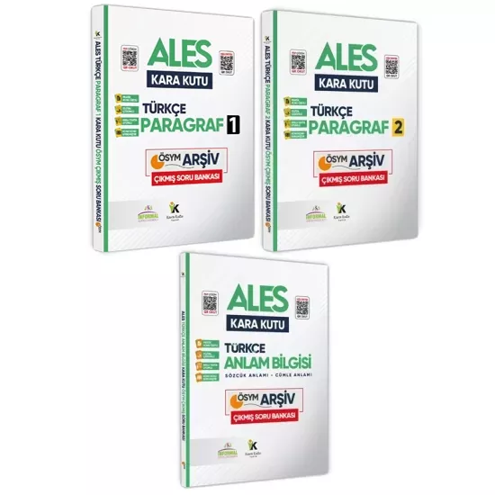 ALES Türkçenin Kara Kutusu Dijital Çözümlü Konu Özetli ÖSYM Çıkmış Soru Bankası Altın Set Paket