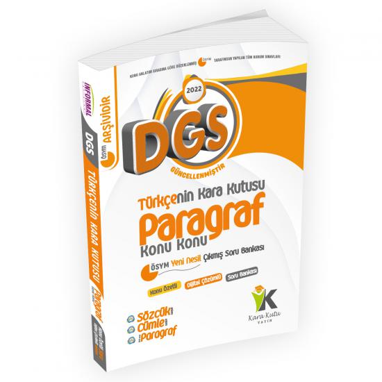 DGS Türkçenin Kara Kutusu PARAGRAF-Sözcük-Cümle Anlamı Dijital Çözümlü Konu Özetli Çıkmış Soru Bankası