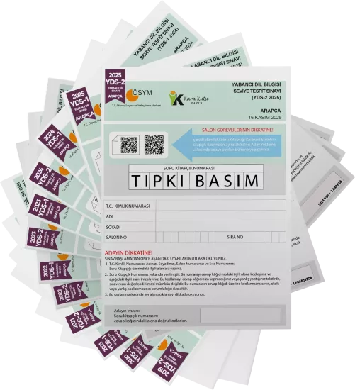 2026 YDS Arapça ÖSYM Tıpkı Basım Çıkmış Soru Deneme Paketi 12li Fasikül SETİ