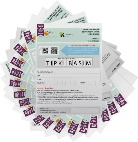 2026 YDS Arapça ÖSYM Tıpkı Basım Çıkmış Soru Deneme Paketi 18li Fasikül SETİ