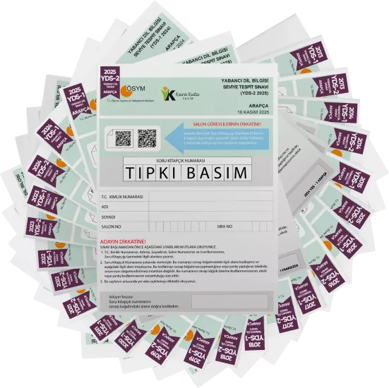 2026 YDS Arapça ÖSYM Tıpkı Basım Çıkmış Soru Deneme Paketi 25li Fasikül SETİ