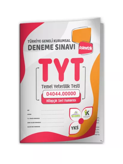 2026 TYT Asimetrik Yayınları KURUMSAL Türkiye Geneli ASİMETRİK Deneme Kitapçığı
