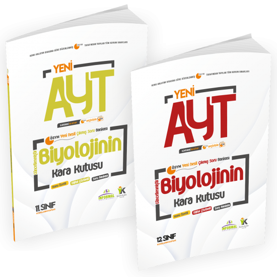 YKS AYT Biyolojinin Kara Kutusu 2li SET Konu Özetli Dijital Çözümlü ÖSYM Soru BANKASI PAKET SET