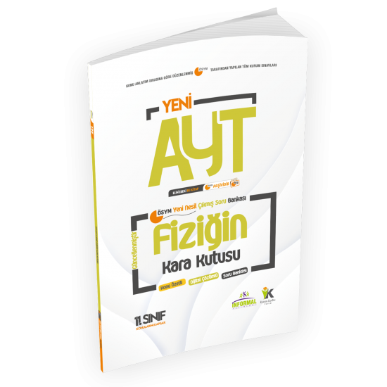 YKS-AYT FİZİK Kara Kutu 3.Kitap Konu Ö. D. Çözümlü Soru BANKASI (11.Sınıf AYT konuları)