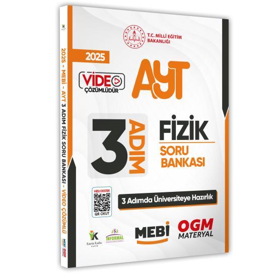 2025 AYT MEBİ-OGM 3 ADIM Fizik Soru Bankası RENKLİ A4 Boyut Video Çözümlü (Karakutu Katkılarıyla)