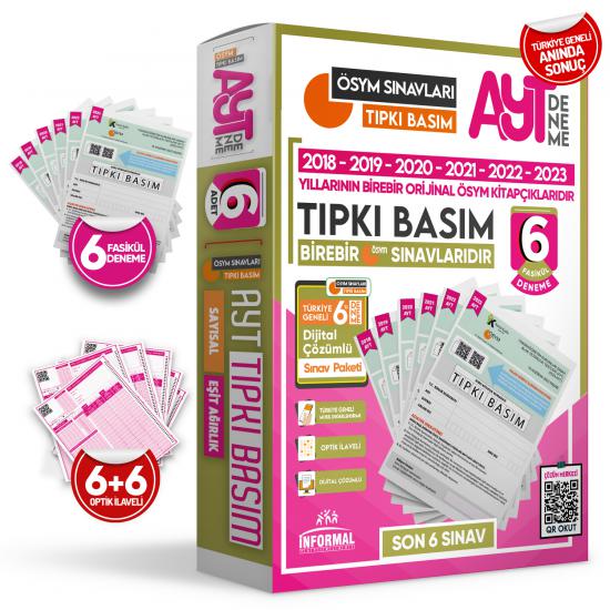 2024 AYT ÖSYM Çıkmış Soru Tıpkı Basım Türkiye Geneli Dijital Çözümlü 5Lİ PAKET DENEME