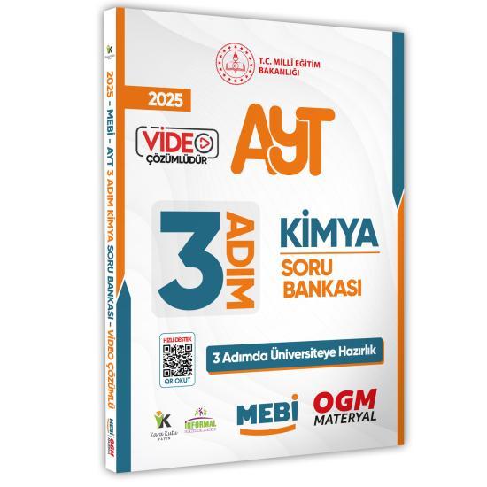 2025 AYT MEBİ-OGM 3 ADIM Kimya Soru Bankası RENKLİ A4 Boyut Video Çözümlü (Karakutu Katkılarıyla)