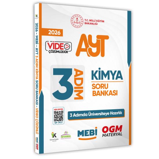 2026 AYT MEBİ-OGM 3 ADIM Kimya Soru Bankası RENKLİ A4 Boyut Video Çözümlü (Karakutu Katkılarıyla)