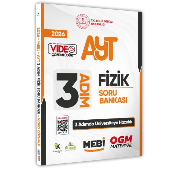 2026 AYT MEBİ-OGM 3 ADIM Fizik Soru Bankası RENKLİ A4 Boyut Video Çözümlü (Karakutu Katkılarıyla)