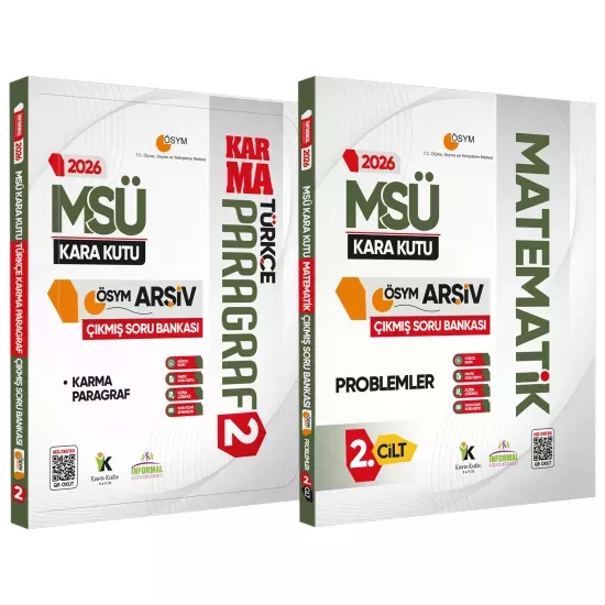 2026 MSÜ Kara Kutu PARAGRAF ve PROBLEMLER ÖSYM Çıkmış Soru Bankası 2li Set Konu Özetli Çözümlü