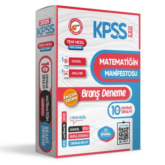 2025 KPSS Matematik Manifestosu 10lu Dijital Çözümlü BRANŞ Deneme PAKETİ