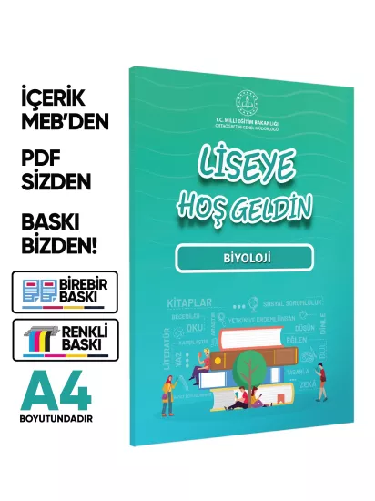 2027 MEBİ 11.Sınıf Maarif Modeli Yeni Müfredat LİSEYE HOŞGELDİN Biyoloji Kitabı BASKI ÜCRETİ