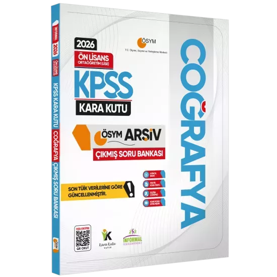 2026 KPSS Önlisans/Ortaöğretim Coğrafya Kara Kutu ÖSYM Çıkmış Soru Bankası Konu Özetli Çözümlü