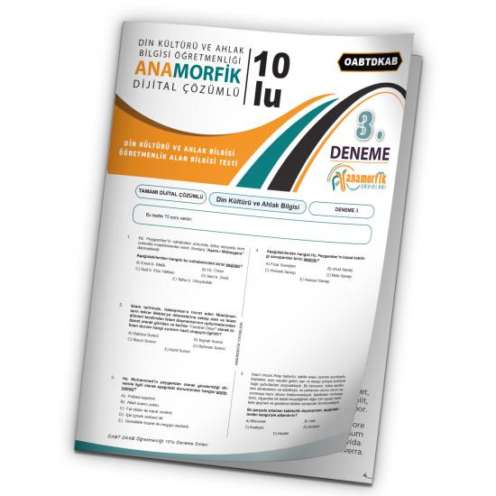 2024 KPSS ÖABT Anamorfik Din Kültürü ve Ahlak Bilgisi Türkiye Geneli D.Çözümlü Deneme 10/3.Kitapçık