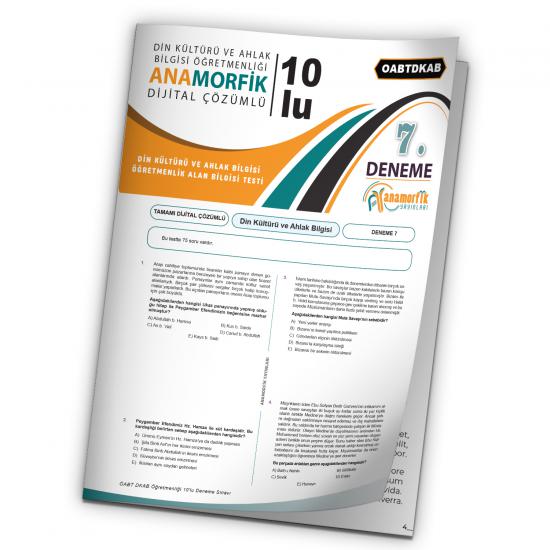 2024 KPSS ÖABT Anamorfik Din Kültürü ve Ahlak Bilgisi Türkiye Geneli D.Çözümlü Deneme 10/7.Kitapçık