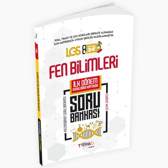2026 8.Sınıf LGS Fen Bilimleri 1.DÖNEM Dijital Çözümlü Soru Bankası Topaç Yayınları
