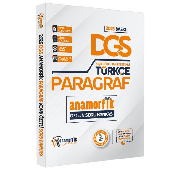 2025 DGS ANAMORFİK Türkçe Paragraf Özgün Soru Bankası Konu Özetli Dijital Çözümlü