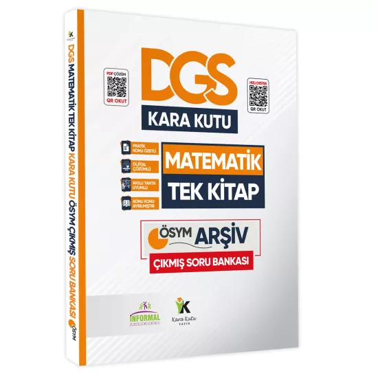 DGS Matematik TEK KİTAP ve Geometrinin Kara Kutusu Konu Ö.D.Çözümlü Çıkmış Soru Bankası Seti