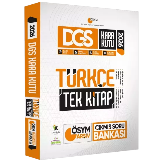 2026 DGS Kara Kutu Türkçe TEK KİTAP ÖSYM Arşiv Çıkmış Soru Bankası Konu Özetli Dijital Çözümlü