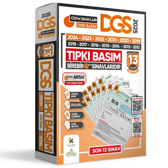 2025 DGS Sayısal Sözel ÖSYM Çıkmış Soru Tıpkı Basım 13lü Deneme Türkiye Geneli Dijital Çözümlü