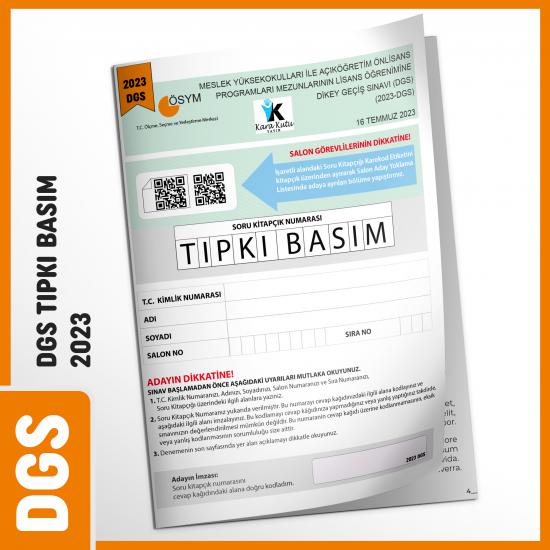 2023 DGS Sayısal-Sözel ÖSYM Çıkmış Soru Tıpkı Basım Türkiye Geneli D.Çözümlü Deneme Sınavı Kitapçığı