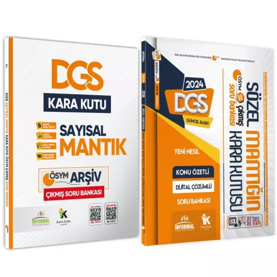 DGS Sayısal ve Sözel Mantık Kara Kutu Konu Özetli Dijital Çözümlü ÖSYM Çıkmış Soru Bankası