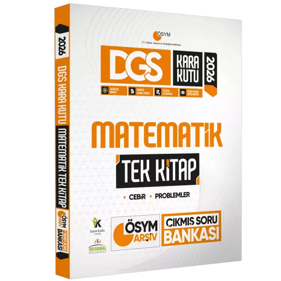 2026 DGS ÖSYM Kara Kutu Matematik TEK KİTAP ve Geometri ÖSYM Çıkmış Soru Bankası 2lİ SET Özetli