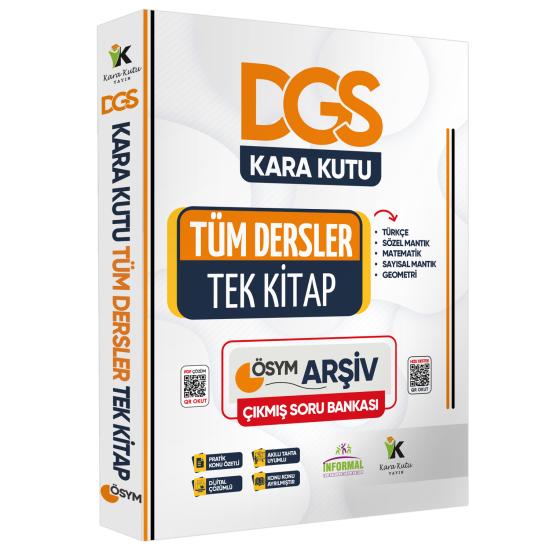 DGS TÜM DERSLER TEK KİTAP Kara Kutu ÖSYM Soru Havuzu Çıkmış Soru Bankası Dijital Çözümlü