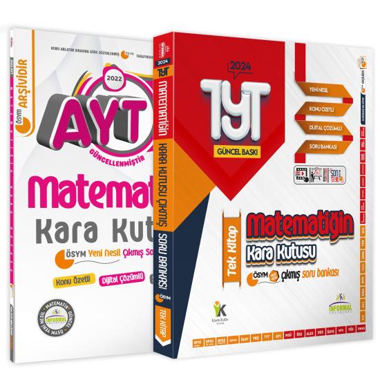 YKS-TYT Matematik TEK Kitap ve AYT Matematik Kara Kutu 2li D. Çözümlü Çıkmış Soru Bankası Set