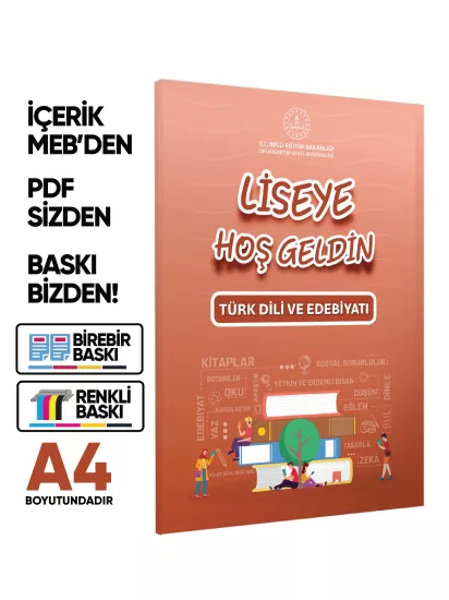 2027 MEBİ 10.Sınıf Maarif Modeli Yeni Müfredat LİSEYE HOŞGELDİN Edebiyat Kitabı BASKI ÜCRETİ
