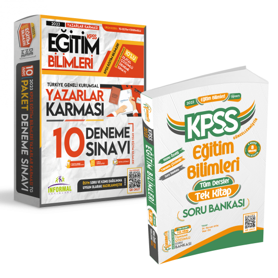 2023 KPSS Eğitim Bilimleri ANAMORFİK TEK KİTAP ve 10lu Yazarlar Karması Tamamı Çözümlü Deneme Paketi