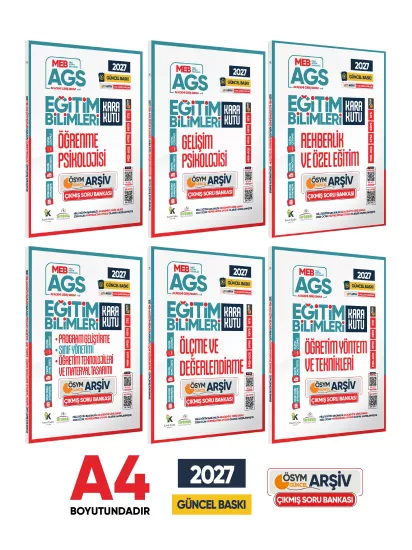 2027 MEB AGS Eğitim Bilimlerinin Kara Kutusu Çıkmış Soru Bankası 6lı Modül Set Konu Özetli Çözümlü