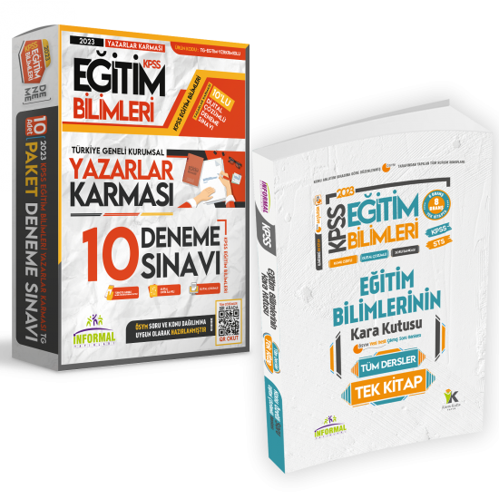 2023 KPSS Eğitim Bilimleri KARAKUTU TEK KİTAP ve 10lu Yazarlar Karması Tamamı Çözümlü Deneme Paketi