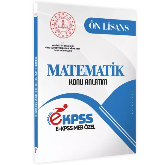 2026 MEB Özel EKPSS Önlisans-Ortaöğretim MATEMATİK Konu Anlatım Kitabı(A4 Büyük Boyut Renkli Baskı)