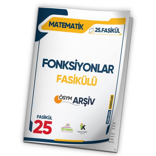 2025 TYT Matematik Fonksiyonlar ÖSYM Çıkmış Soru Bankası Modüler Set Çözümlü 25.Fasikülü