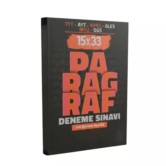 TYT-AYT-KPSS-ALES-MSÜ-DGS PARAGRAF 15li DENEME SINAVI