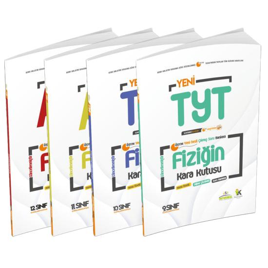 YKS-TYT-AYT Fizik Kara Kutu ÖSYM Çıkmış Soru Bankası 4lü Set Konu Özetli Dijital Çözümlü