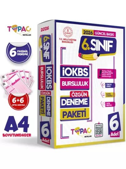 2026 6.sınıf Maarif Modeli İOKBS-Bursluluk 6lı Deneme Sınav Paketi Yeni Sistem Dijital Çözümlü