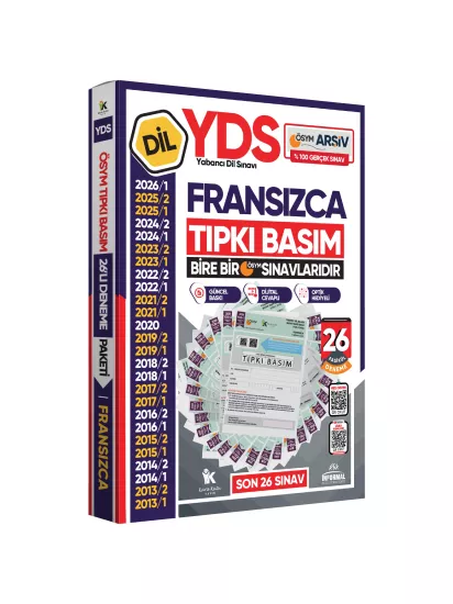 2026 YDS Fransızca ÖSYM Tıpkı Basım Çıkmış Soru Deneme Paketi Dijital Çözümlü 26lı Fasikül SETİ