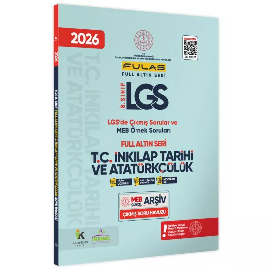 2026 8.Sınıf Full LGS Altın Seri (FULAS) İNKILAP TARİHİ MEB Çıkmış Soru Bankası Modüler Seti Çözümlü
